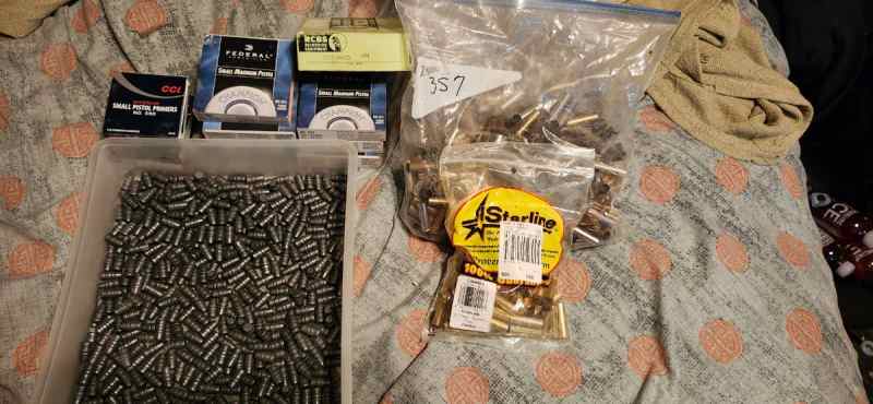 .357 Magnum Brass, Primers and Bullets