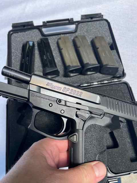 Sig SP2022 9mm w/ a bunch of mags and Night sights