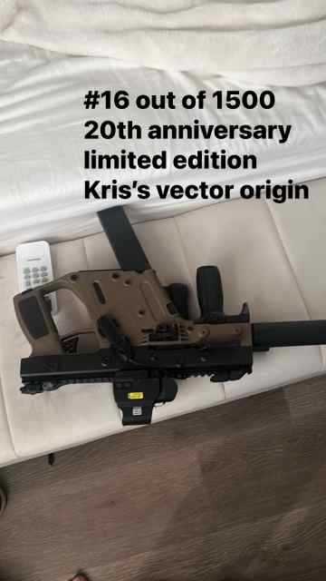 kriss vector orgin limited edition tan/black 