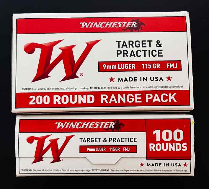 300 Rounds Winchester 9mm 115 GR FMJ