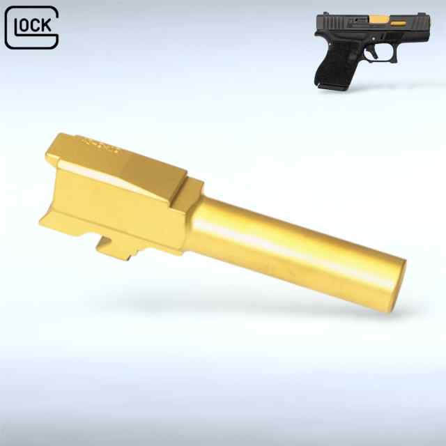 Glock 43/43X Barrel - Flush and Crown - Gold Tin