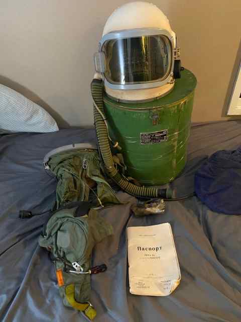 Russian High Altitude MiG 25 Foxbat Helmet/G Suit