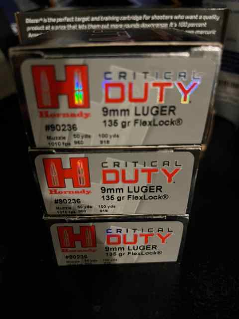Hornady Critical Duty 9mm Sale/Trade