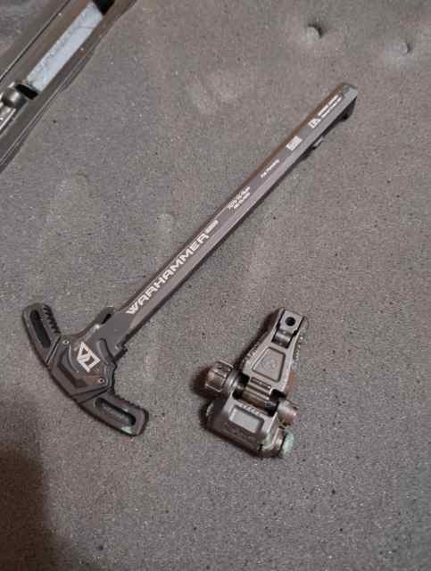Warhammer Ambi charging handle and Magpul pro iron