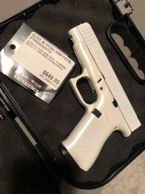 BNIB Glock 48 w/ pearl white cerkaote