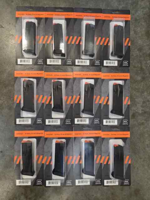 Glock Factory 43X/48 OEM 15 Round magazines Black 