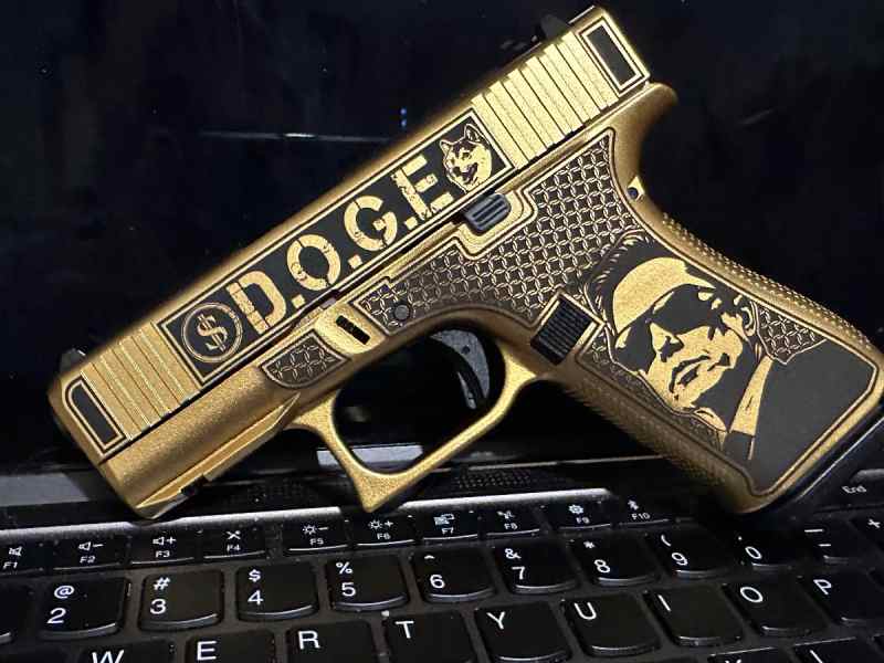 Glock 43x. “D.O.G.E” gun 9mm