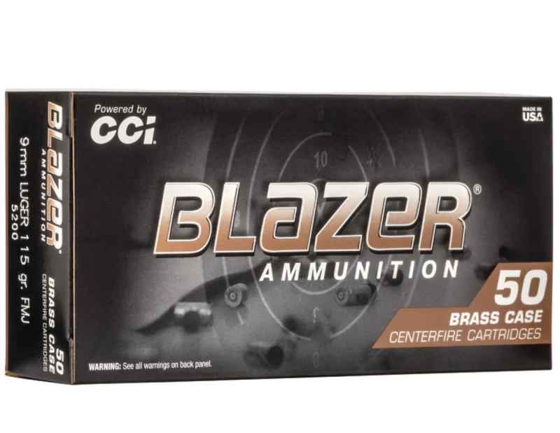New Blazer 115g Brass 9mm Ammo