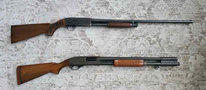 Pump action shotguns