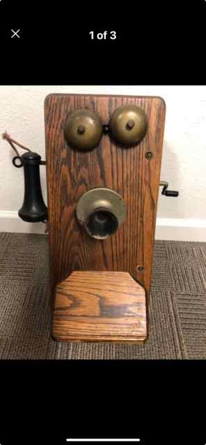 Old Fashioned Crank Telephone