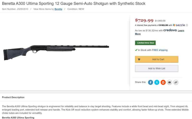 WTB- Beretta A300 ultima sporting