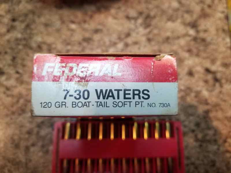 7-30 Waters Ammo Federal 120gr. Boat Tail 20 round