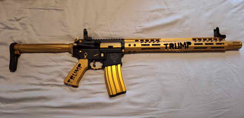 GOLD TRUMP PUNISHER AR15 BUILD 5.56/223- $2000 OBO