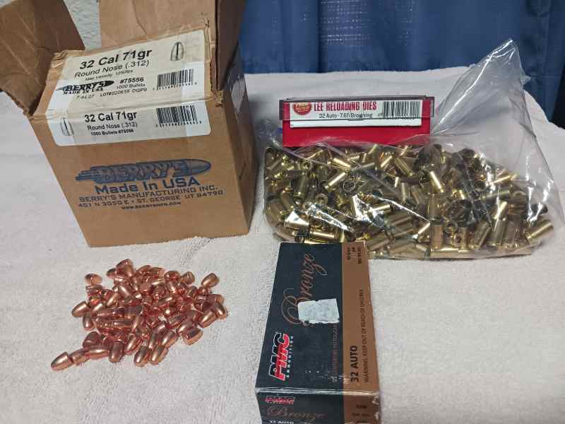 .32 ACP Reloading Supplies