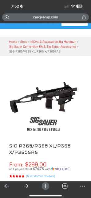 Sig P365 MCK conversion kit
