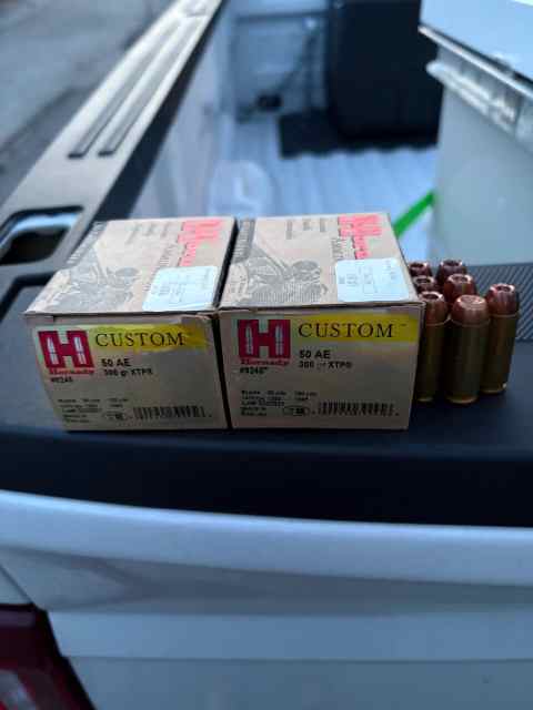 50 AE Hornady boxes