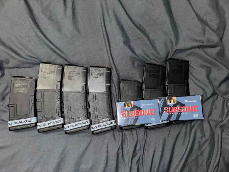 .300 BO Subsonic Rounds and Magazines.