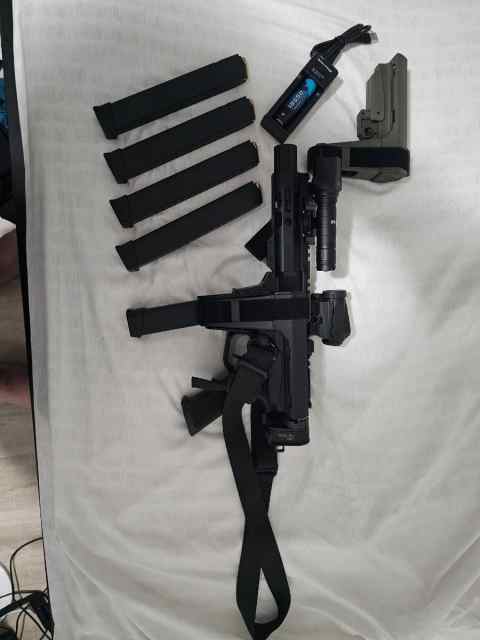 9mm AR pistol with law tactical folder