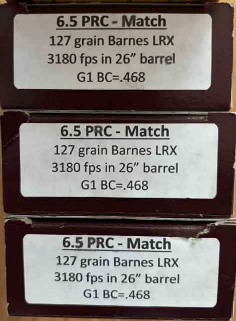 6.5 PRC 100 Rounds