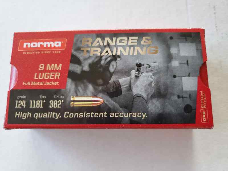 SWISS MADE - NORMA 9MM 124gr FMJ - 450 RDS