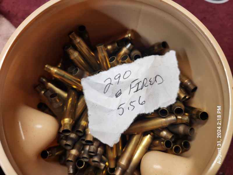 5.56 once fired brass for sale