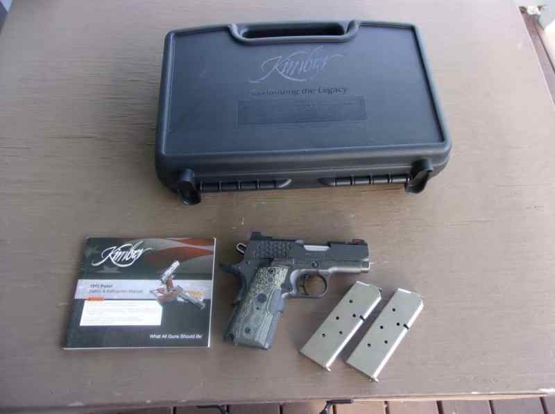 Kimber 1911 KHX Ultra 3&quot;.45 ACP Pistol w/G10 Laser