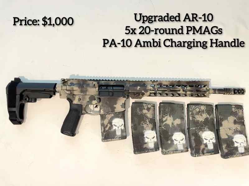 Upgraded PSA AR-10 Pistol  (.308 WIN)