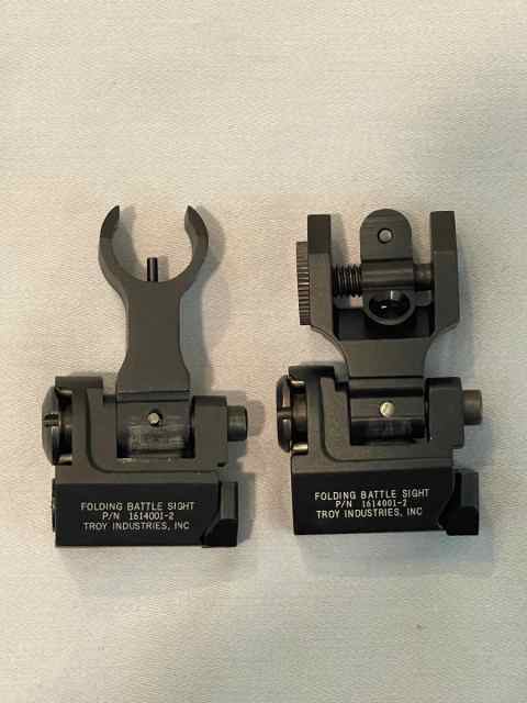 Troy folding battle sights back up MBUS 