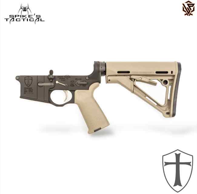 ISpikes Tactical Crusader AR-15 Lower Receiver - Multi-Cal - FDE