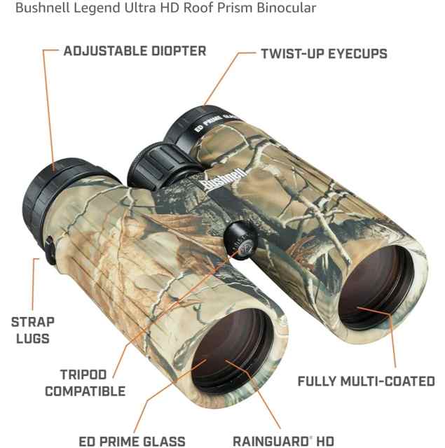 Bushnell Legend ultra HD 10x42 binoculars FS/FT