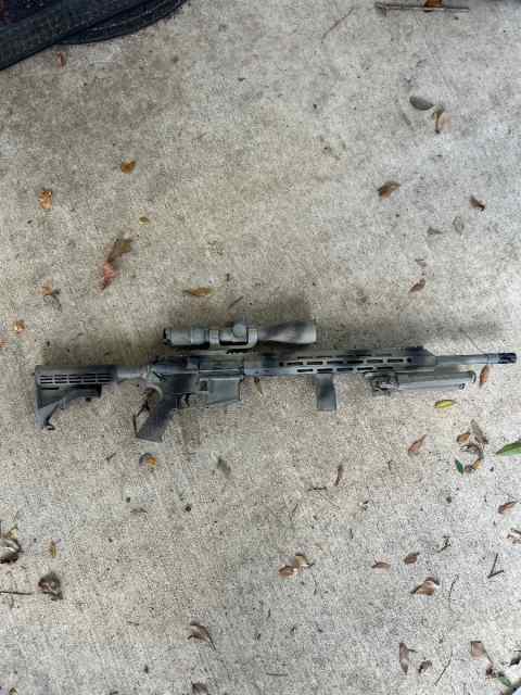 Long range 5.56 with 3x-9x scope and grip