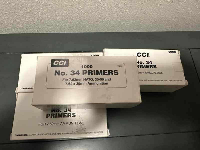 LR Magnum CCI #34 Magnum Primers $150 per 1,000