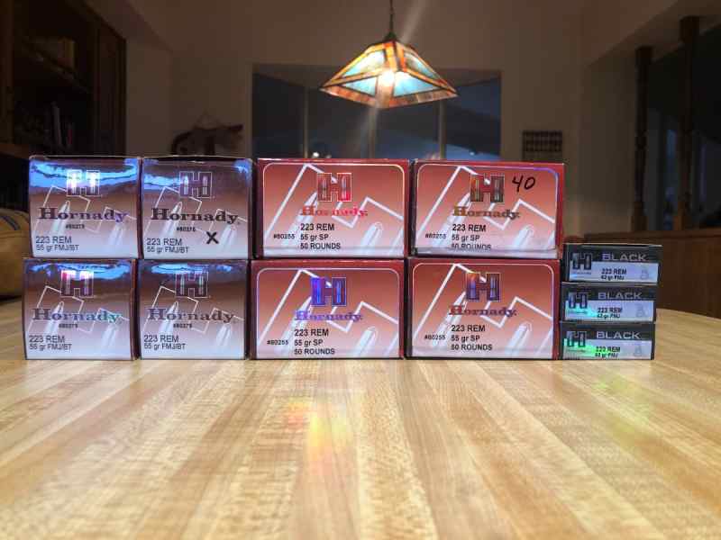 Hornady .223 SP,FMJ and Black 450 rounds total