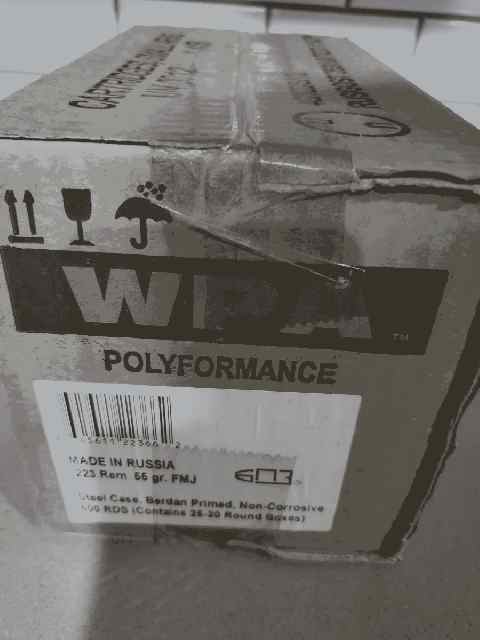 500 rounds Wolf .223, 55 gr, steel case