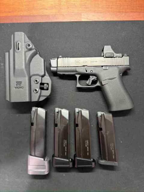 Glock 43X MOS w/ RamJet, Red Dot, S15 Mags