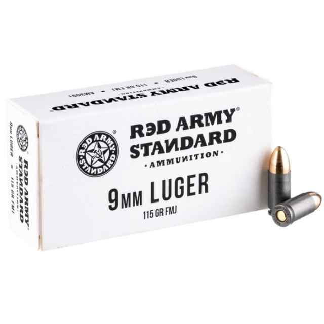 Red Army Standard 9mm Luger 115gr. FMJ Steel Case 