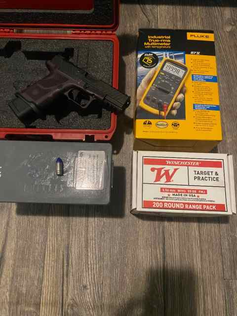 Zev Tech OZ9C Elite, Fluke 87V Multimeter, Ammo