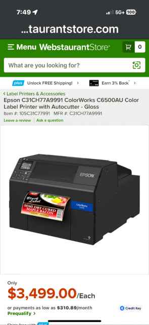 Epson label printers