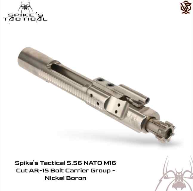 (+$205) Spike's Tactical 5.56 NATO M16 Cut AR-15 Bolt Carrier Group - Nickel Boron