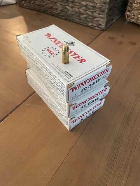 Winchester White Box 40SW 165GR. FMJ Factory