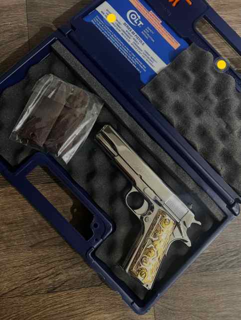 COLT 1911 38 SUPER - BRIGHT STAINLESS (NEW)