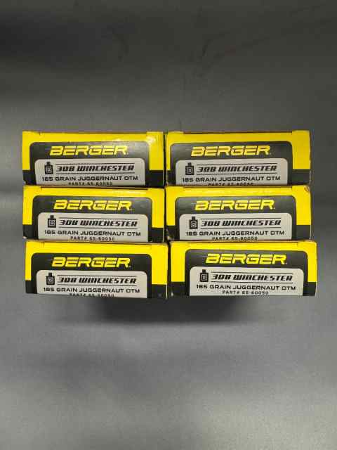  6box of Berger/Lapua 185gr Juggernaut Match .308