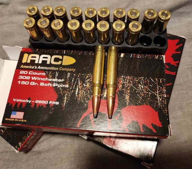 .308 150 grain soft point 520 rounds. 