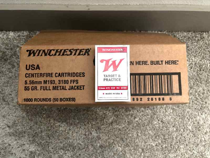 WTS Winchester 5.56 M193 Ammo 1000 Round Case