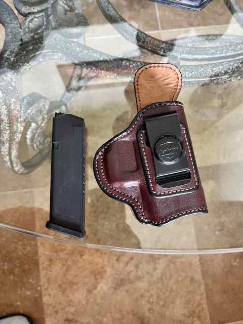 Glock 45 Leather Holster &amp; Mag. 