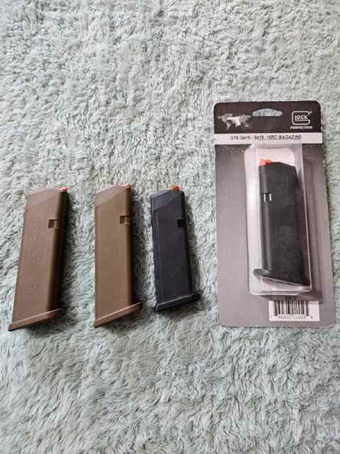 (4) New Glock 19 Magazines