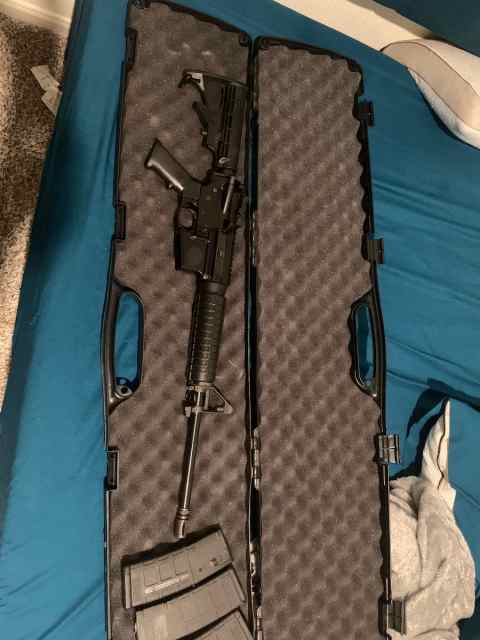 Smith &amp; Wesson MP rifle, case, and ammo