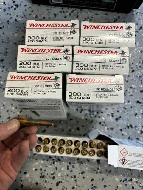 300 Blackout Winchester Open Tip SubSonic - 140rds