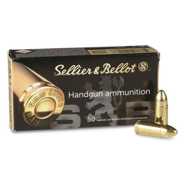 100 Rounds Sellier &amp; Bellot 9mm Luger Ammo