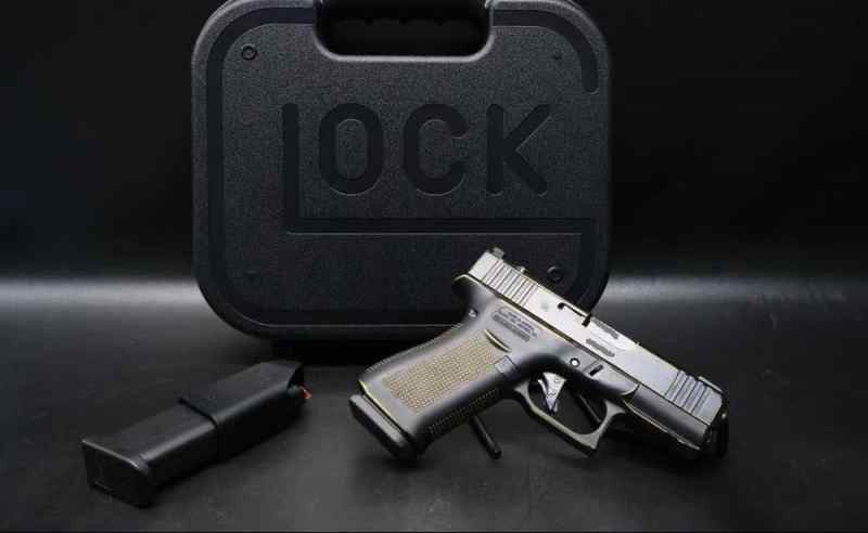 Glock 43X MOS Golden Accent Cerakote Semi-Auto Pis